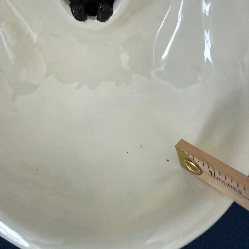 Vintage 90s Halloween Ghost Candy Bowl Light Up  Ceramic White Spooky Boo Decor